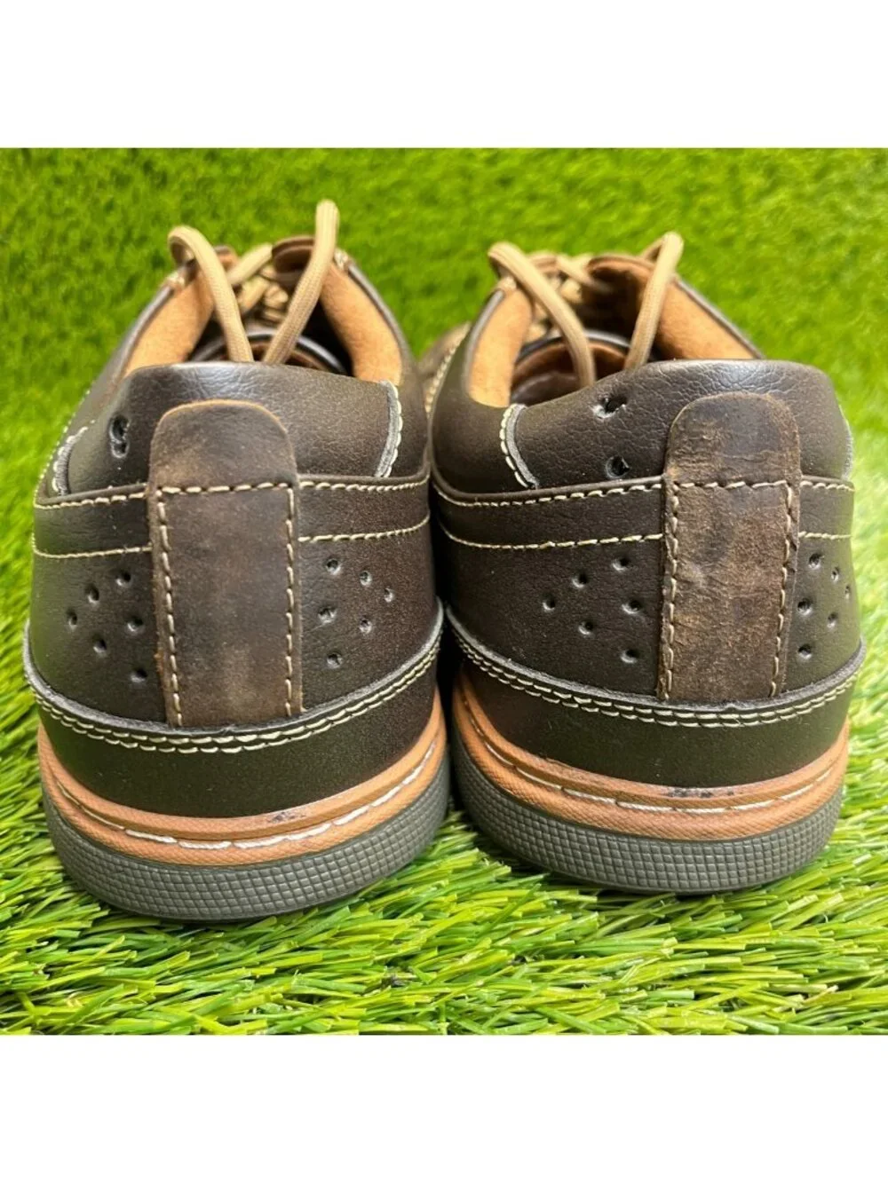 Florsheim Gridley Men Size 11.5 Brown Leather Steel Toe Safety Work Oxford Shoes